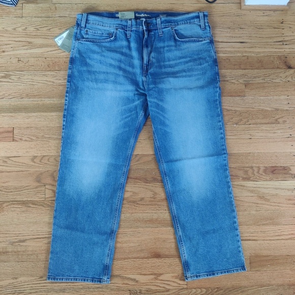 Goodfellow & Co Men's Big & Tall Slim Straight Indigo Blue Jean Multiple Sizes - Picture 3 of 5